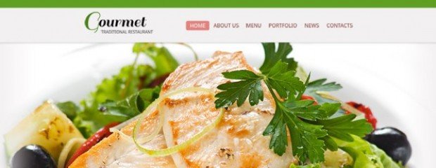 ภาพตัวอย่างหน้าแรก - สร้างเว็บไซต์ ร้านอาหาร ด้วย ฟรี HTML5 Template