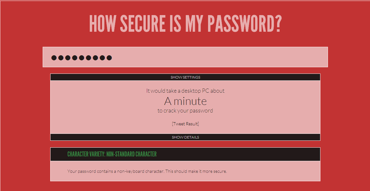 How-secury-is-my-password-ex