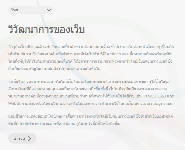 วิวัฒนาการเว็บไซต์ของเรา